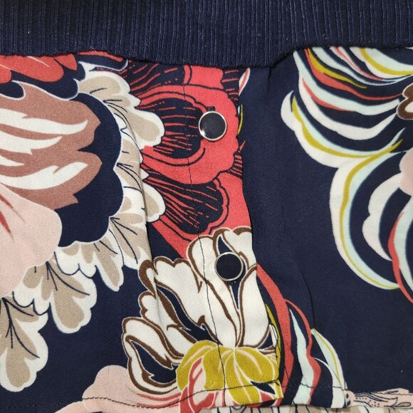 7th Avenue Design Studio XL Navy Floral Hem Knit Top 4181 - Picture 7 of 8